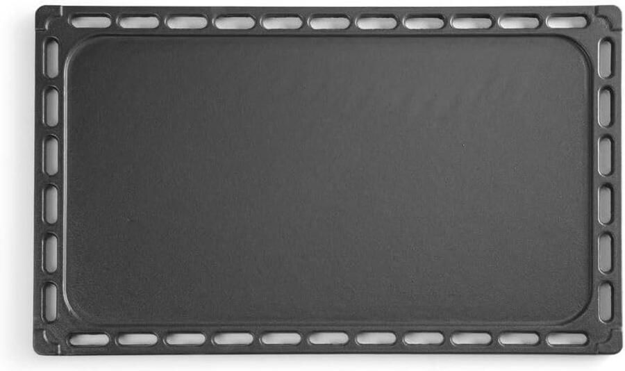 Gietijzeren Bakplaat Grillplaat Rooster Buiten Koken Dubbelzijdig Gebruik 325x530mm Zwart