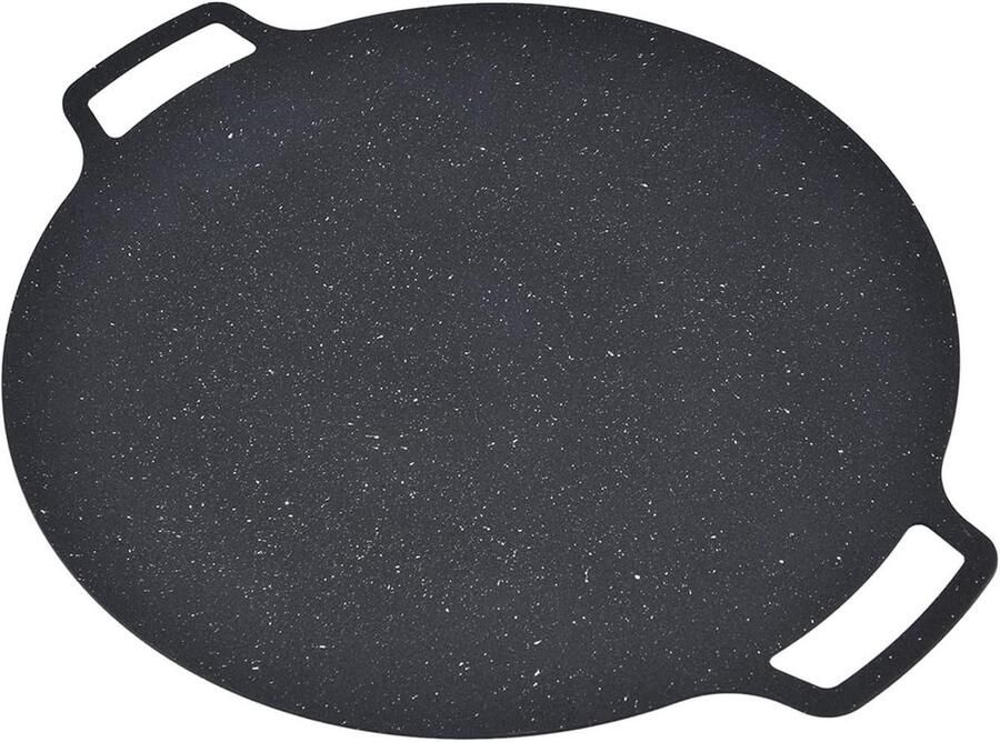 Gietijzeren Bakplaat Kookplaat Grillpan Lekker Koken Antiaanbaklaag 41CM Zwart