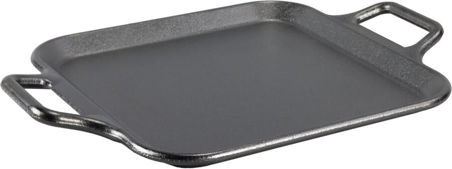 Gietijzeren Bakplaat Vierkante Pan Koken op Hoge Hitte Natuurlijk Anti-aanbak 30 cm Zwart