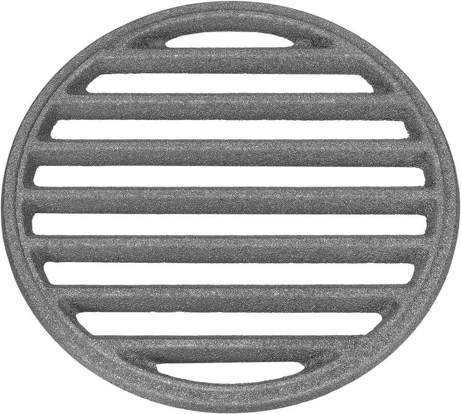 Gietijzeren Bodem Rooster BBQ Houtskoolplaat Buiten Koken Hoge Hitte Bestendig 19 cm Diameter Zwart