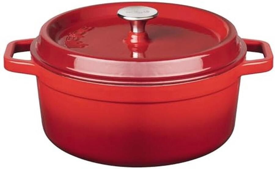 Gietijzeren Braadpan 24cm Nostalgische Kookpan voor Slow-Cooking Vaatwasmachinebestendig