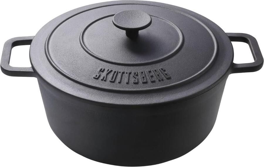 Gietijzeren Braadpan 28 cm 5.5 L Ideaal voor Stoof- en Bakgerechten