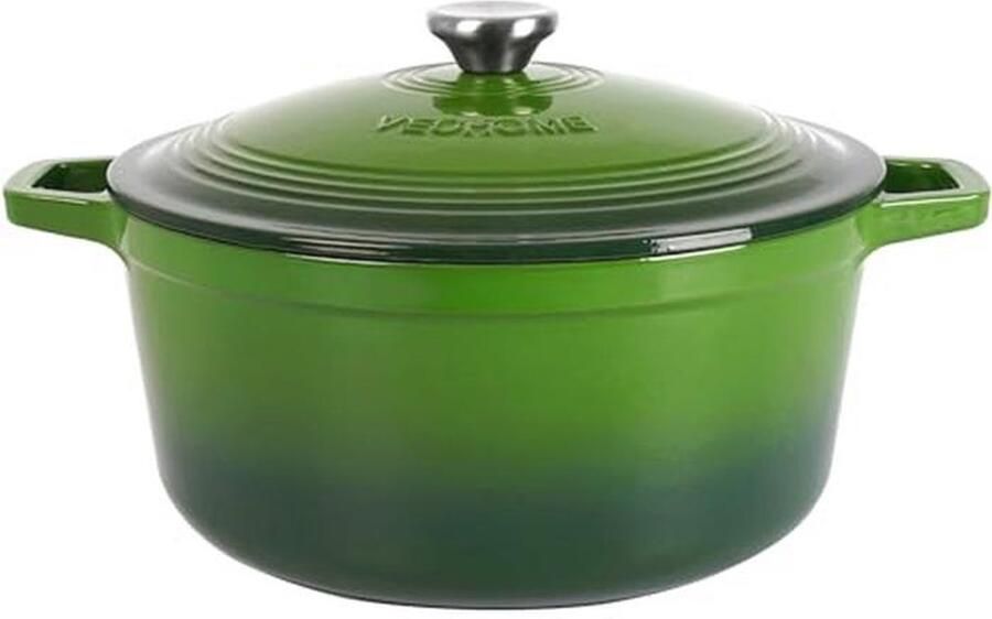 Gietijzeren Braadpan 6L Ø28cm Duurzame Citruskleurige Stoofpot Geschikt Voor Inductie Gas en Oven