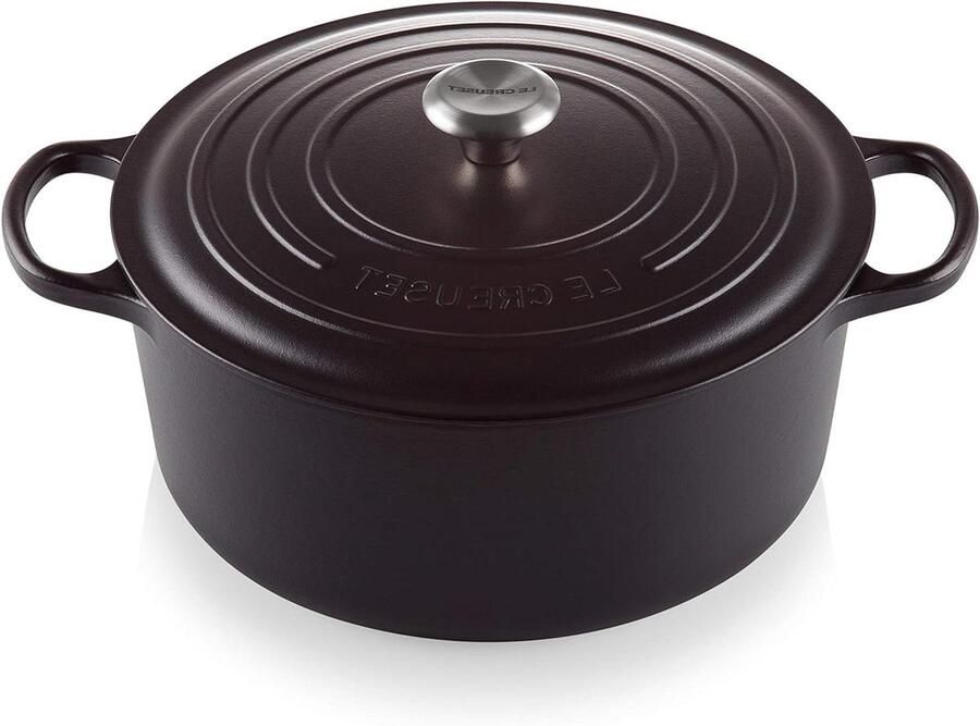 Gietijzeren Braadpan Casserole Dish Stoofpan Eenpansmaaltijden Bereiden Gelijkmatige Warmteverdeling 30 cm Mat Zwart