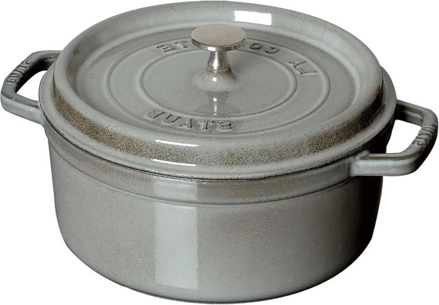 Gietijzeren Braadpan Casserole Dutch Oven Langzaam Garen Met Zelfbasterende Deksel 5.5 Kwarts Grafiet Grijs