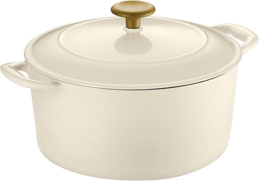 Gietijzeren Braadpan Dutch Oven Langzaam Garen Vochtvergrendelend Deksel 55 Quarts Latte