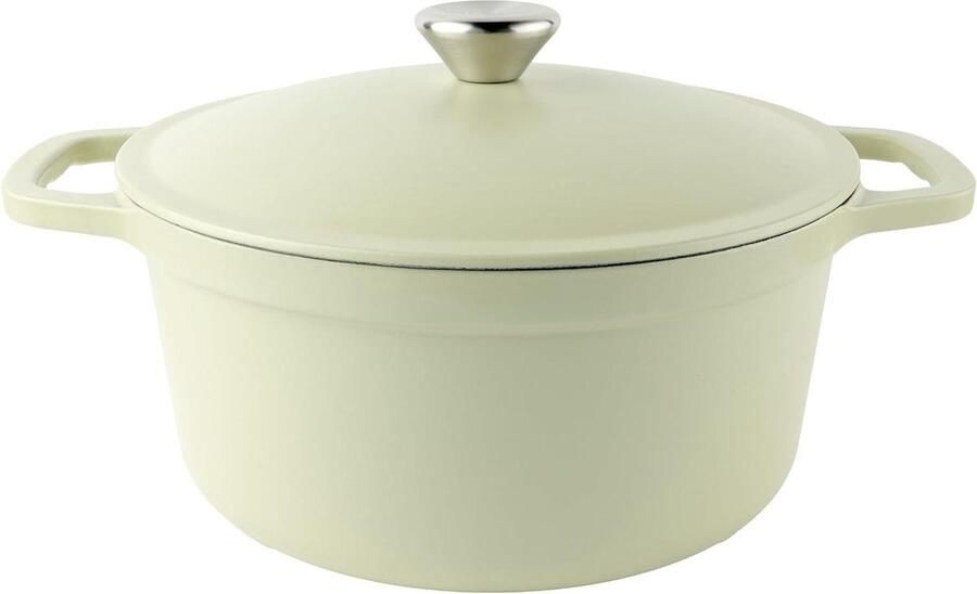 Lichtgewicht Gietijzeren Braadpan Dutch Oven Stoofpan Koken en Bakken 40% Lichter Gewicht 24 cm 35 Liter