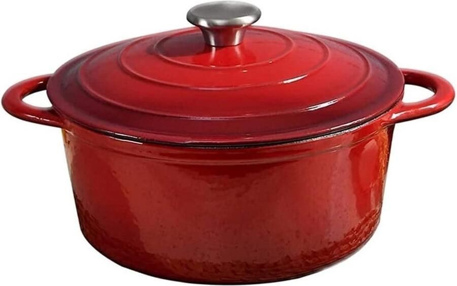 Gietijzeren Braadpan Emaille Melkpot Gelijkmatig Koken Warmte Vasthoudend 26 Cm Zwart