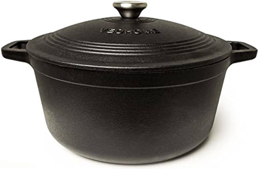 Gietijzeren Braadpan en Stoofpot 6L Voor Alle Hittebronnen Inclusief Inductie