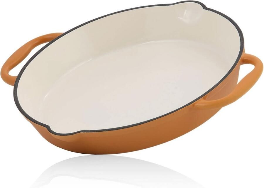 Gietijzeren Braadpan Geëmailleerd Ø 29 cm Ideaal voor Vlees en Groenten