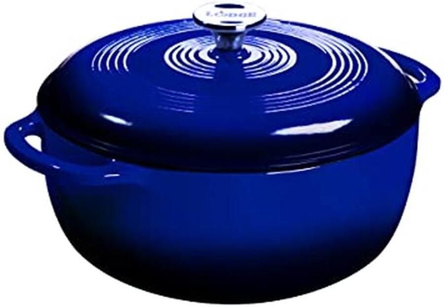 Gietijzeren Braadpan Geglaceerde Pan Langzaam Koken Gelijkmatige Warmte 75 Liter Indigo