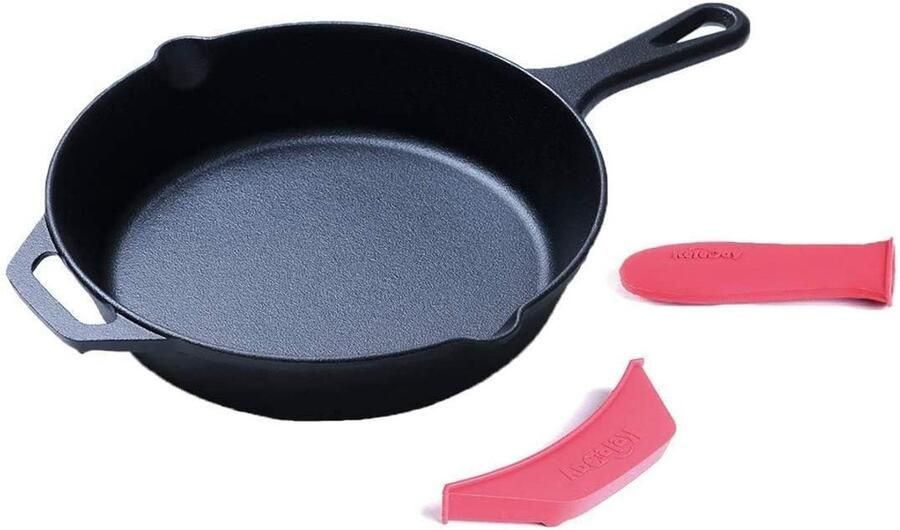 Gietijzeren braadpan Gegoten ijzer Lekker koken Voorgekruid oppervlak 305 cm Zwart