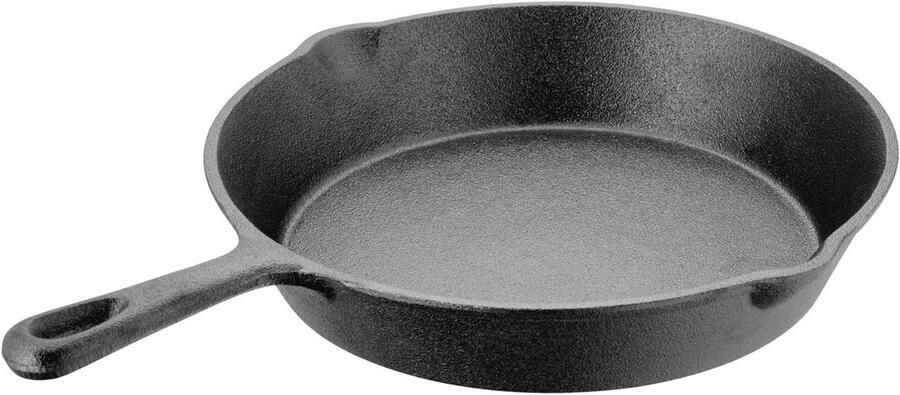 Gietijzeren Braadpan Gietijzeren Pan Langzaam Garen Gelijkmatige Warmteverdeling 24 cm Zwart