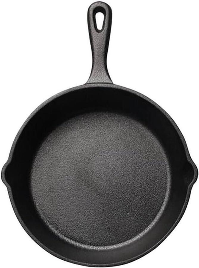 Gietijzeren Braadpan Grillpan Koekenpan Pannenkoeken Bakken Inductie Geschikt 1 Liter Zwart