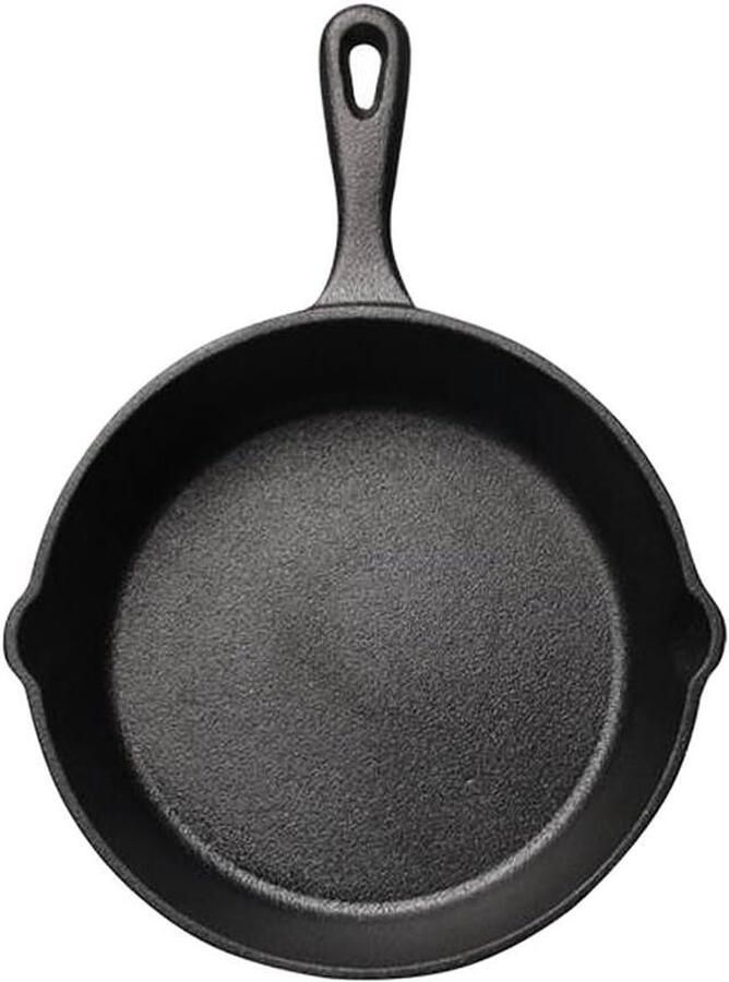 Gietijzeren Braadpan Grillpan Koekenpan Pannenkoeken Bakken Inductie Geschikt 1 Liter Zwart