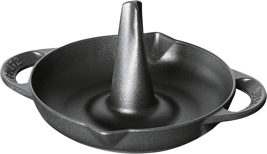 Gietijzeren Braadpan Kippenbraadpan Stoofgerechten Maken Gietijzeren Kwaliteit 29x26.5x15.5 cm Zwart