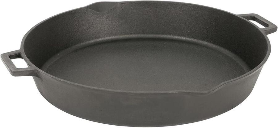 Gietijzeren Braadpan Koekenpan Dutch Oven Gelijkmatig Koken Behoudt Warmte 406 cm Zwart