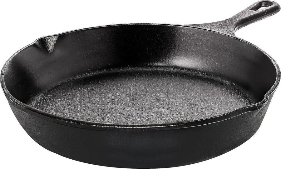 Gietijzeren braadpan Koekenpan Skillet Culinaire avonturen Fabriekskruiding 20 cm Zwart