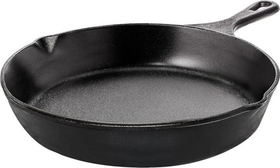 Gietijzeren braadpan Koekenpan Voor veelzijdig koken Fabrieksgekruid 20 cm Zwart