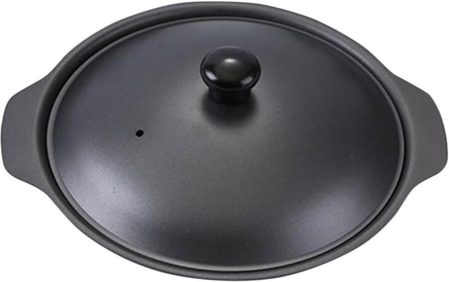Gietijzeren Braadpan Kookpot Stoofpot Thuis Koken Gelijkmatige Warmteverdeling 26x24x7 cm Zwart