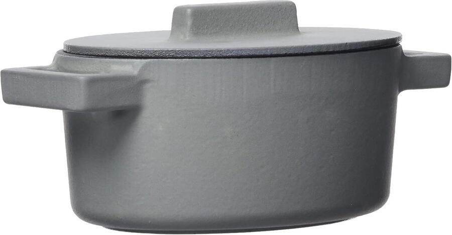 Gietijzeren Braadpan Lichtgrijs 13x10x7.2 cm Stevige Koekenpan voor Koken en Serveren