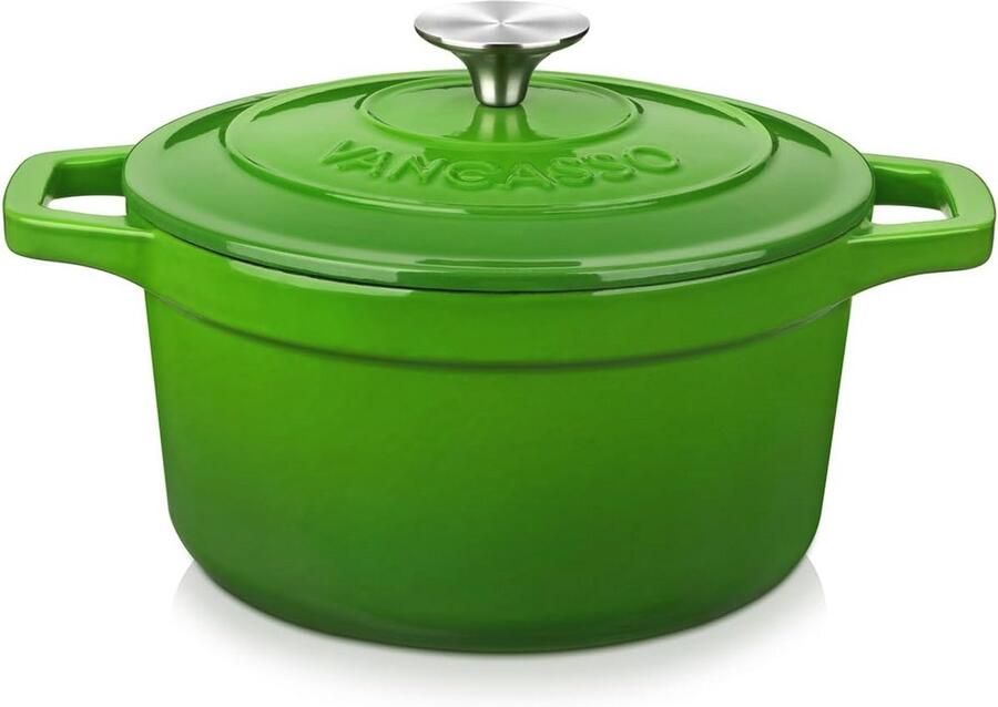 Gietijzeren Braadpan met Antiaanbaklaag 2L Ovenbestendig Geschikt voor Inductiekookplaten Met Deksel 20 cm