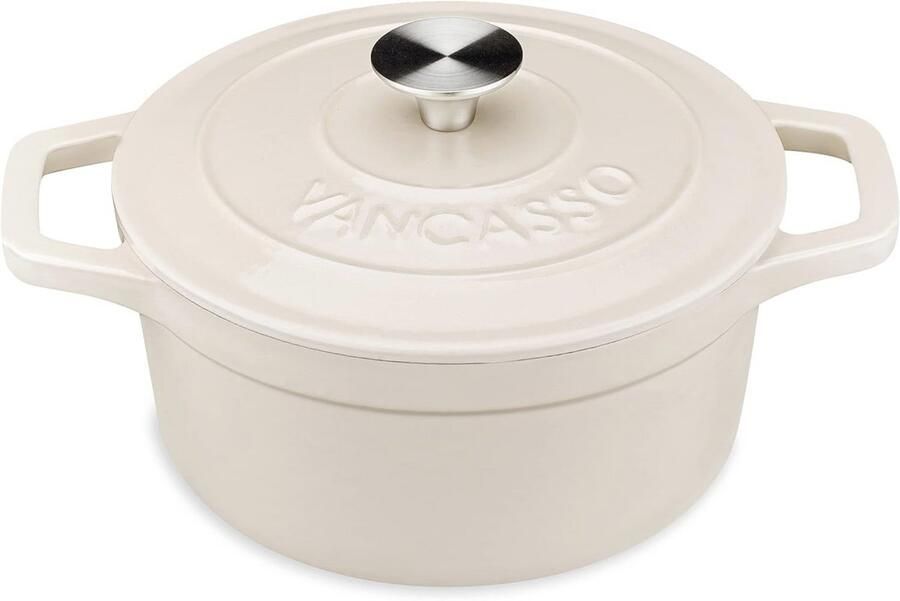 Gietijzeren braadpan met deksel – 2L – Ø20 cm – Voor alle warmtebronnen