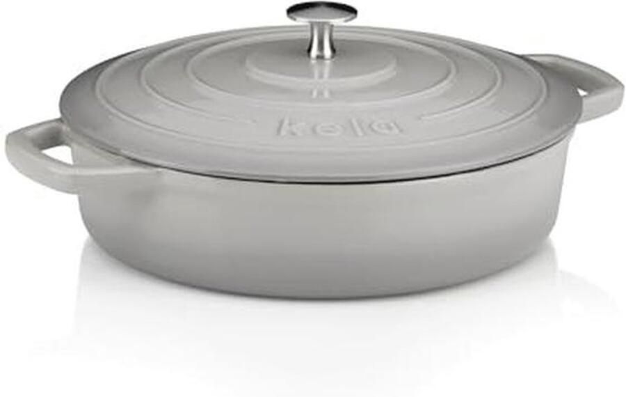 Gietijzeren Braadpan met Deksel 3 2L – Geschikt voor Inductie en alle Fornuizen – Perfect voor Stoofgerechten