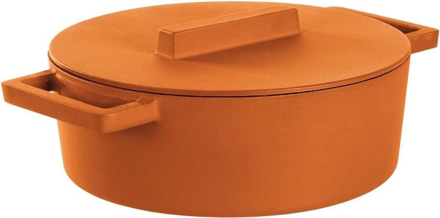 Gietijzeren Braadpan met Deksel 30x25 cm Geschikt voor Alle Warmtebronnen