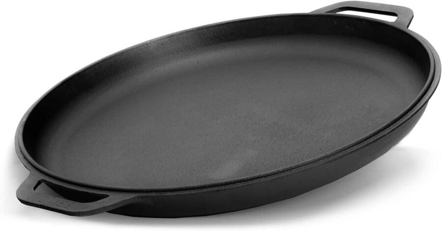 Gietijzeren Braadpan met Deksel 40 cm Universeel Voor Inductie Oven en Buiten Koken