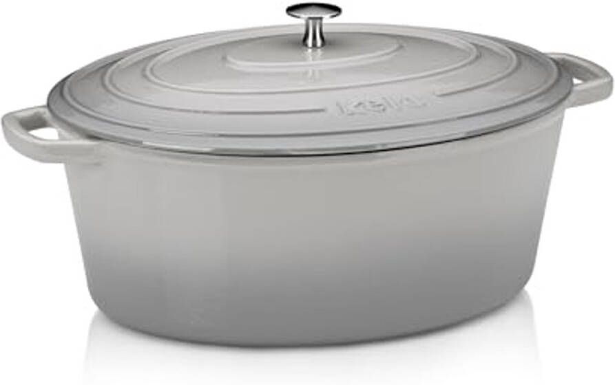 Gietijzeren Braadpan met Deksel 9 3 L Perfect voor Stoofgerechten en Inductie