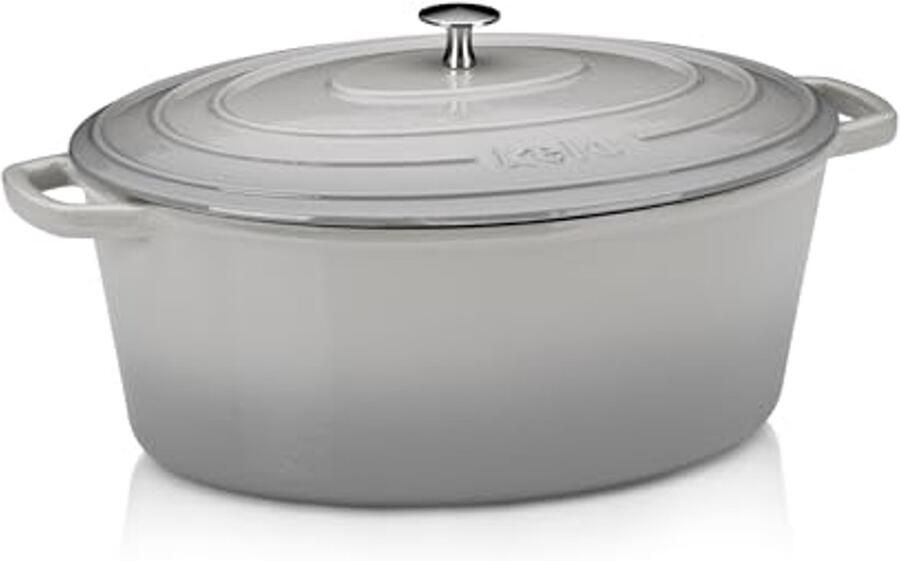 Gietijzeren Braadpan met Deksel 9 3 L Perfect voor Stoofgerechten en Inductie