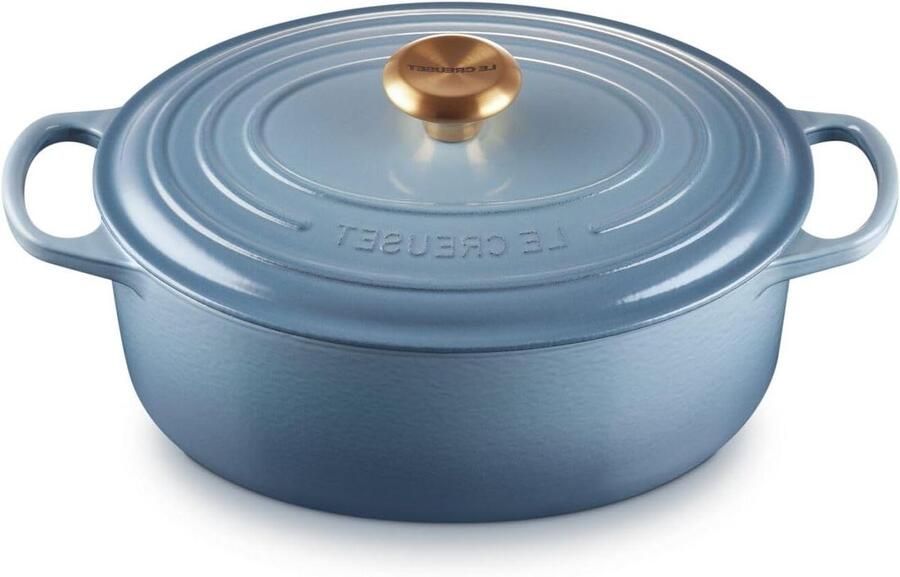 Gietijzeren Braadpan Ovale Pan Stoofpan Langzaam Garen Gelijkmatige Warmteverdeling 29 cm Chambray