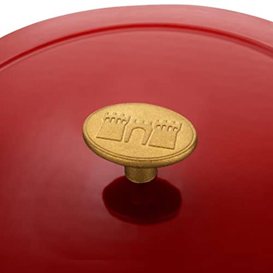 Gietijzeren Braadpan Rond 28 cm – Emaillieerbaar en Geschikt voor Alle Fornuizen