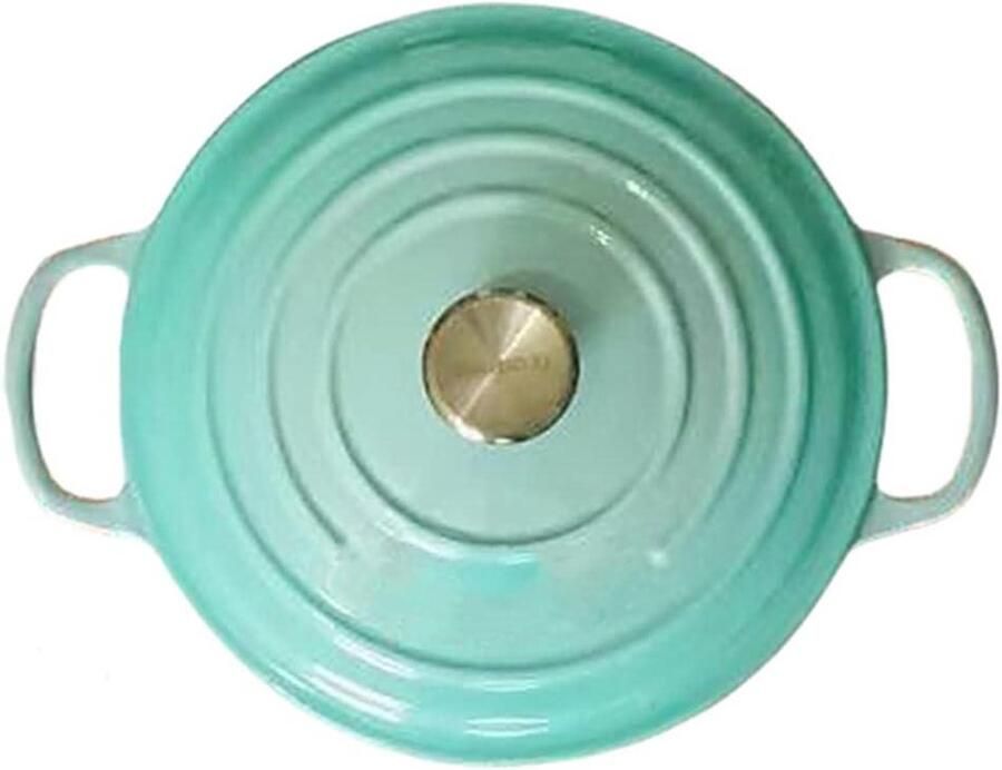 Gietijzeren Braadpan Soeppan Emaille Stoofgerechten Maken Gelijkmatige Warmteverdeling 42 Liter Blauw