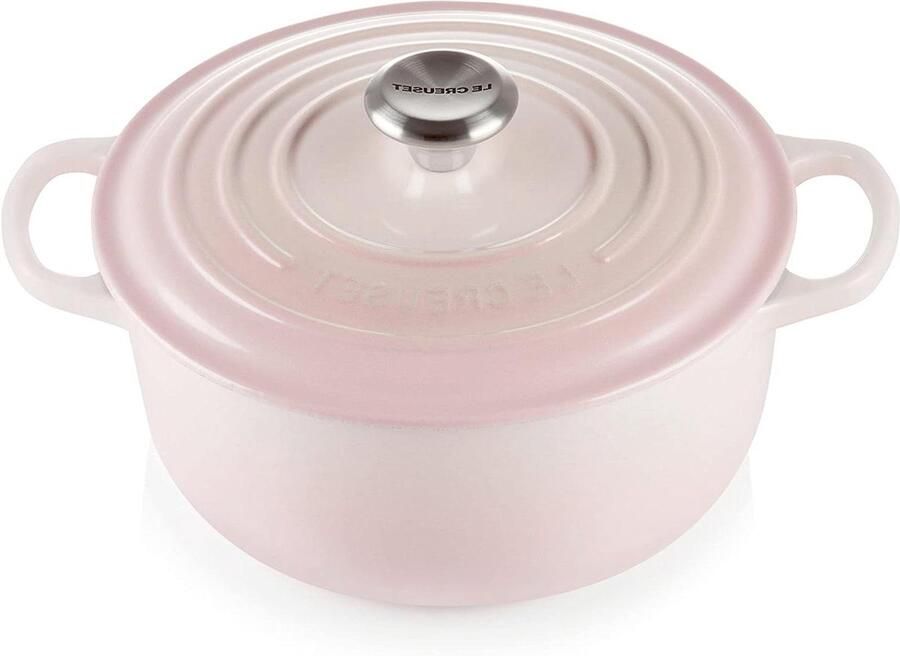 Gietijzeren Braadpan Stoofpan Kookpan Langzaam Koken Gelijkmatige Warmteverdeling 20 cm Roze