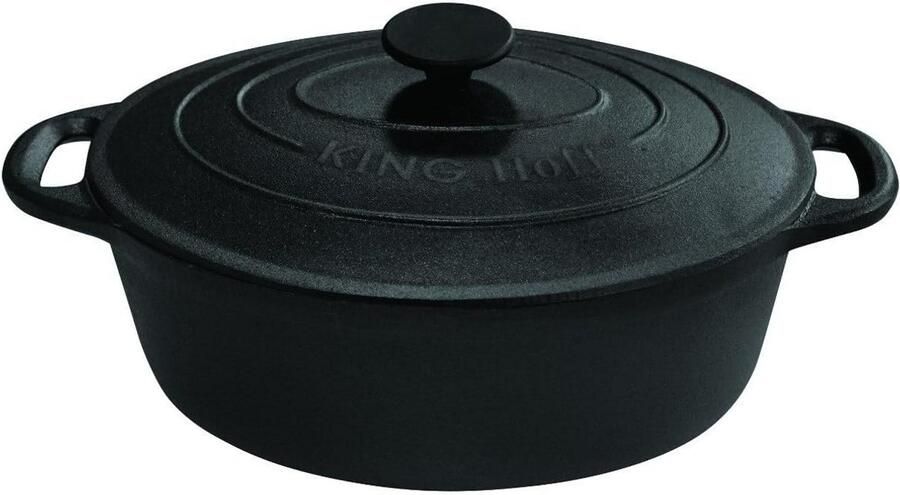 Gietijzeren braadpan zwart 6 2L voor alle warmtebronnen inclusief inductie