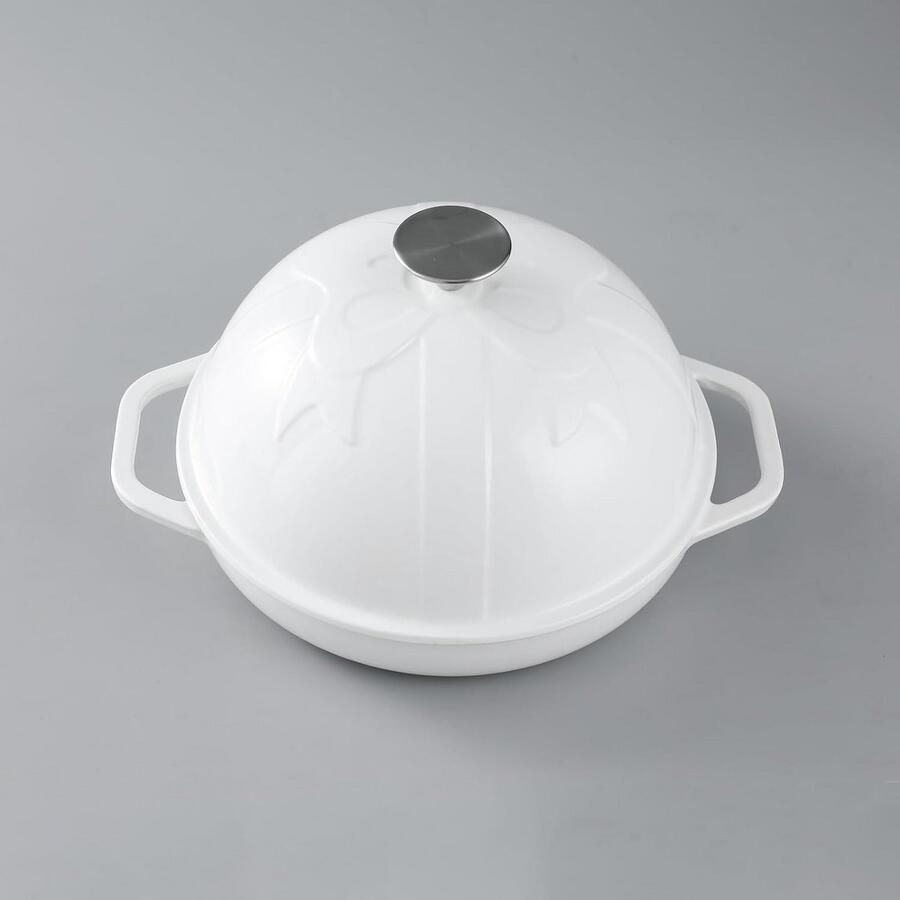 Gietijzeren Brood Oven met Cloche Deksel Zuurdesem Bakpan Geëmailleerd