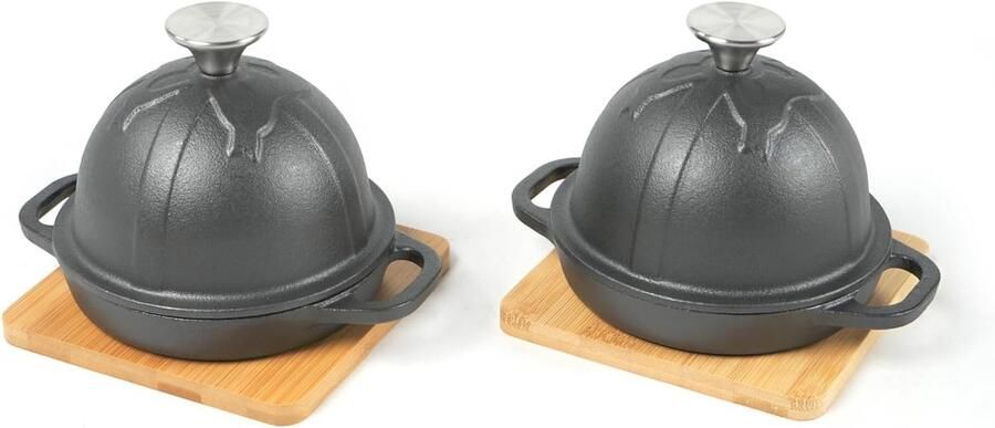 Gietijzeren Brood Oven Voorverwarmd 13cm Zwart