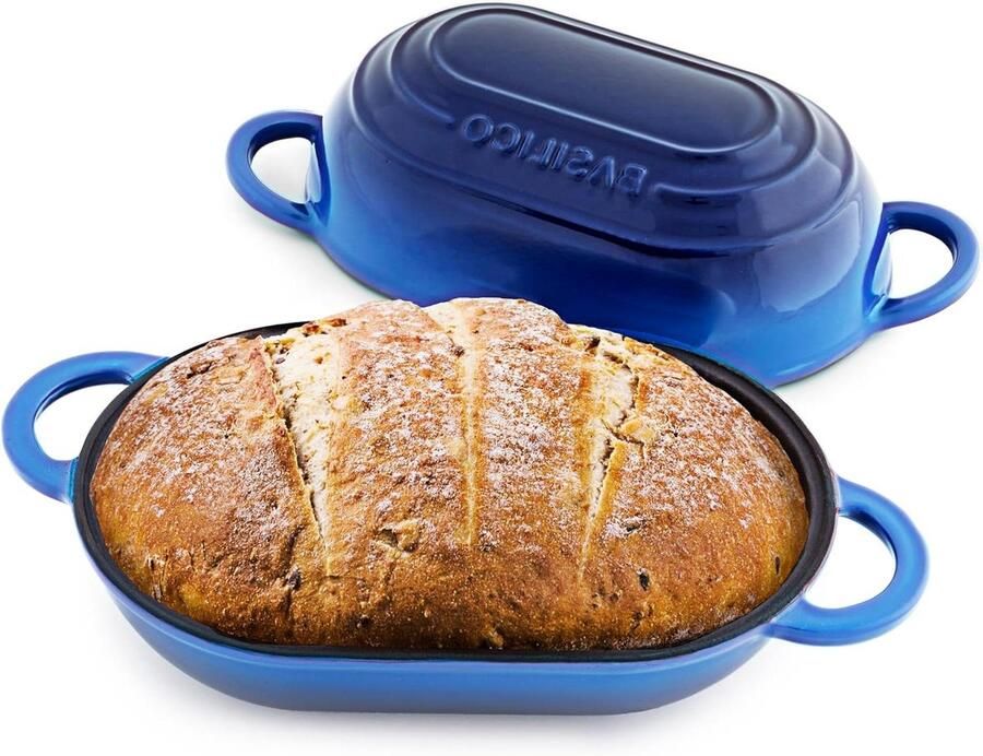 Gietijzeren Broodoven Broodpan met deksel Ambachtelijk Brood Bakken Gelijkmatige Warmteverdeling 30 x 30 x 15 cm