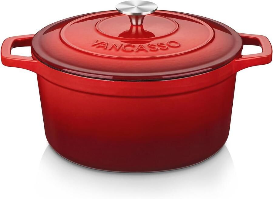 Gietijzeren Broodpan 5L 26 cm Geëmailleerde Kookpan voor alle Warmtebronnen