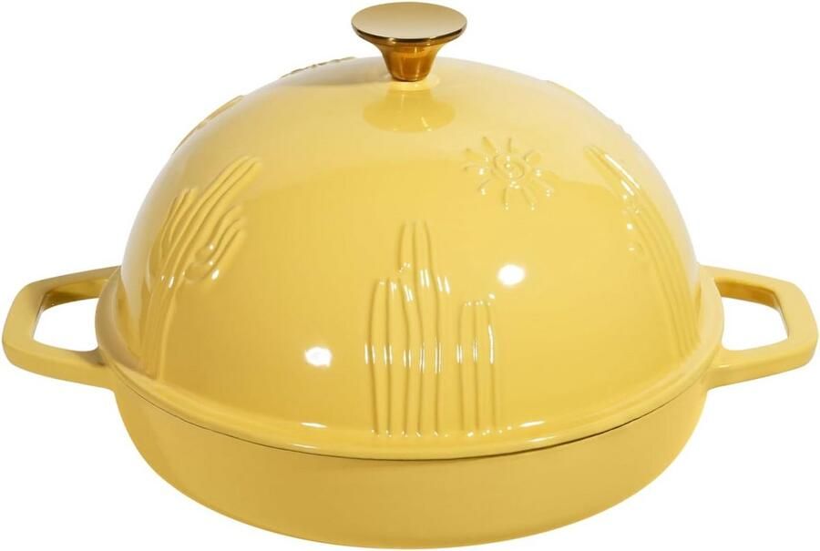 Gietijzeren Broodpan met Cloche voor Zuurdesem en Bakkerij Geëmailleerde Hollandse Oven