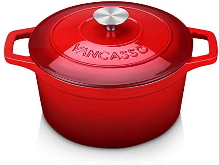 Gietijzeren Broodpan met Deksel 4L Rond Ø 24 cm Ideaal voor Inductie & Gasfornuis