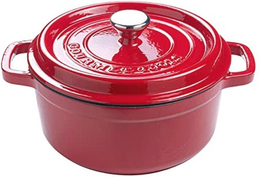 Gietijzeren Cocotte Pan 24 cm Antiaanbaklaag voor Tradtionele Keuken
