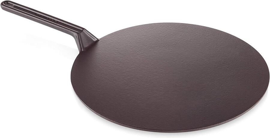 Gietijzeren Crêpepan Pannenkoekenpan Koekenpan Crêpes Bakken Ergonomische Handgreep 32 cm Satijnzwart