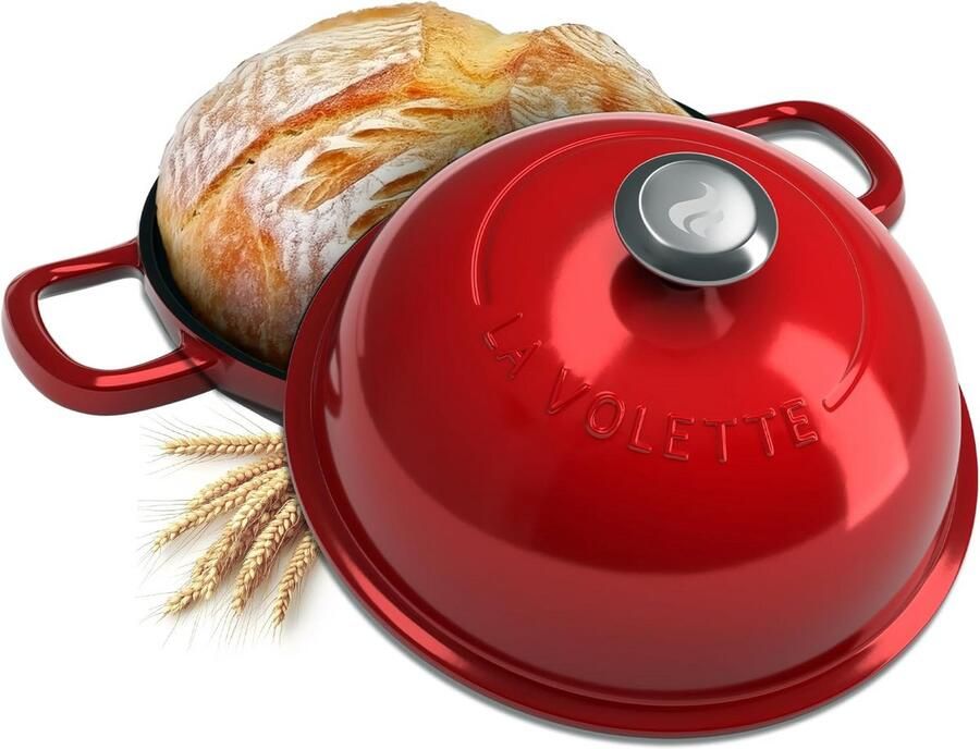 Gietijzeren Dutch Oven voor Zuurdesem Brood Bakken 9-delige Pan met Deksel