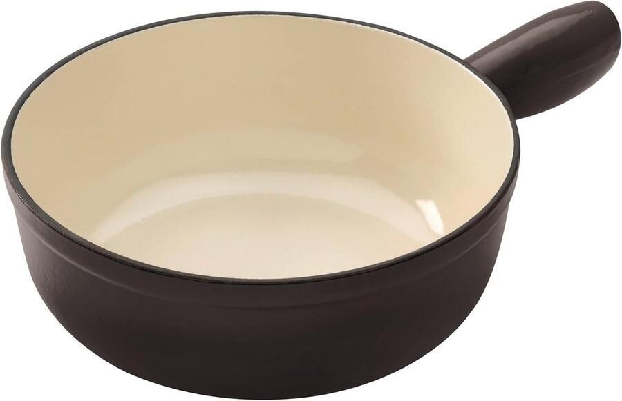 Gietijzeren Fondue Pot 20 cm Perfect voor Kaas- en Vleesfondue