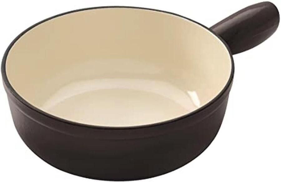 Gietijzeren Fondue Pot 20 cm Perfect voor Kaas- en Vleesfondue