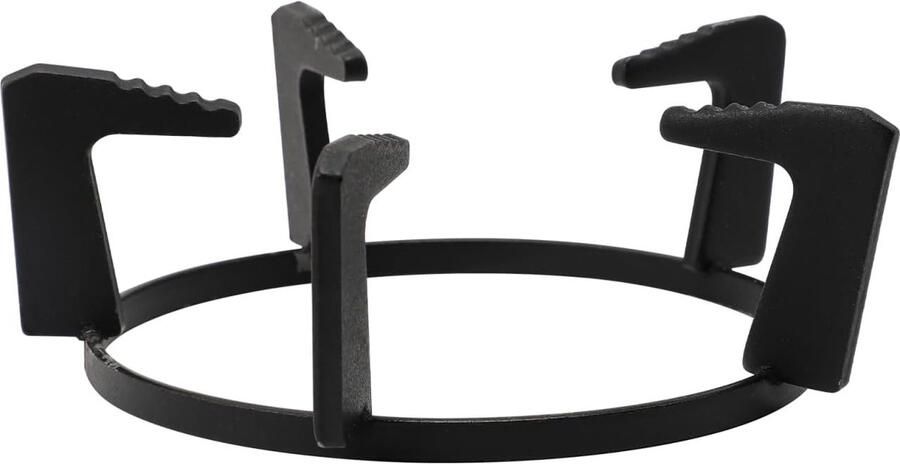 Gietijzeren Fornuis Beugel Wok Ondersteuning Kookgerei Stabiliteit Verdikte Matte Anti-Slip 18.5x17.5x7.5cm Zwart