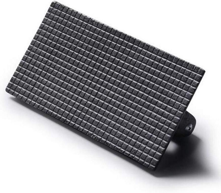 Gietijzeren Gewicht Burgerpers Grill Perfect Grillen Geïsoleerde Houten Greep 21 x 11 cm Zwart